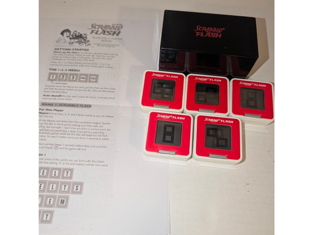 Scrabble Flash Electronic Game TESTED WORKS No Box Hasbro 2010 Words Letters